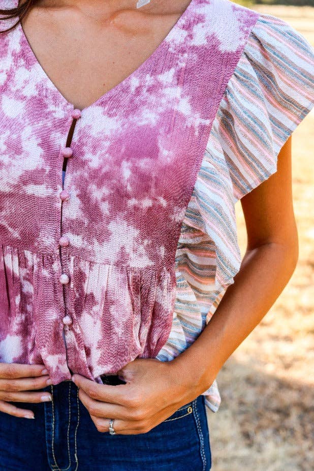 All Tied Up Top - Pink