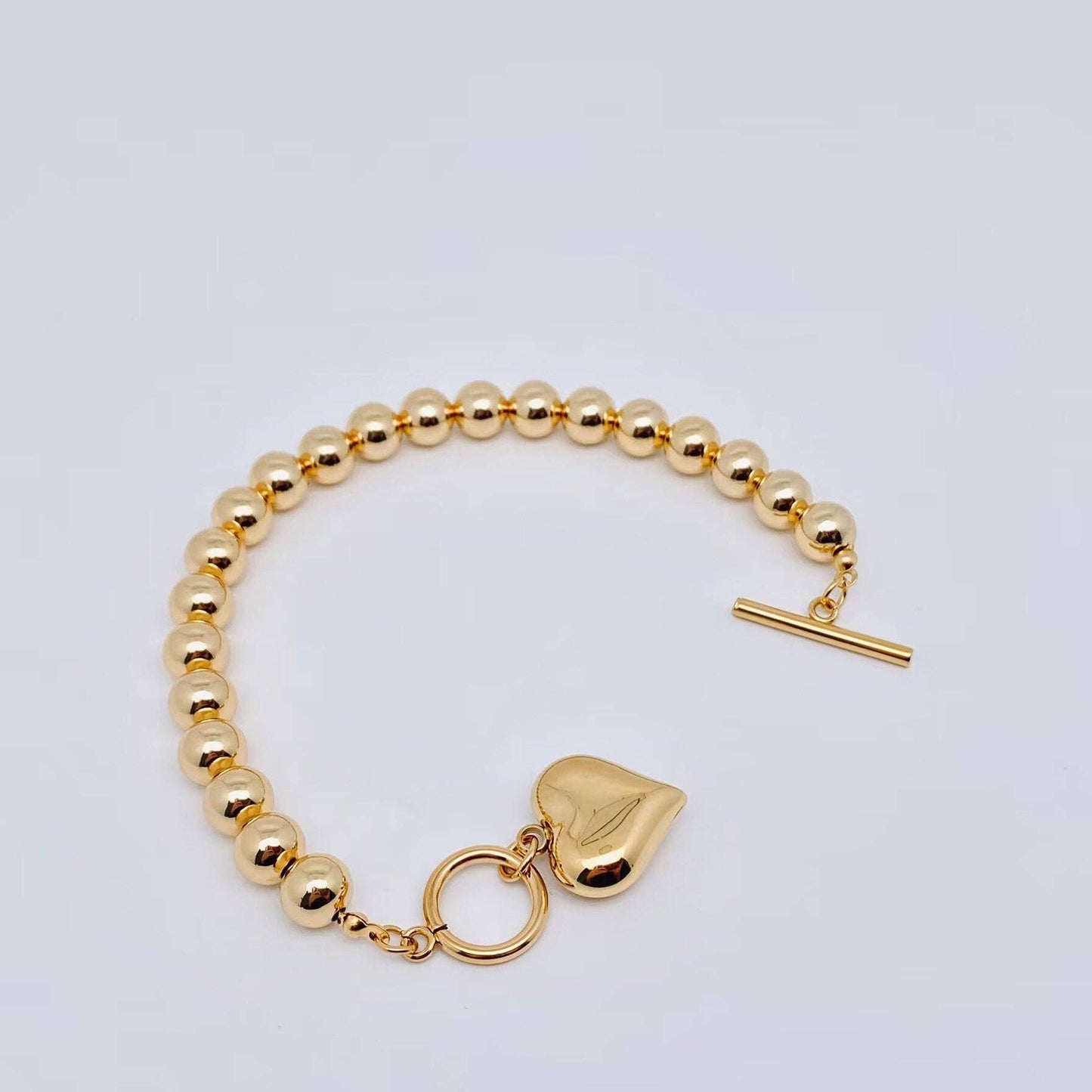 Heart Charm Chain Bracelet