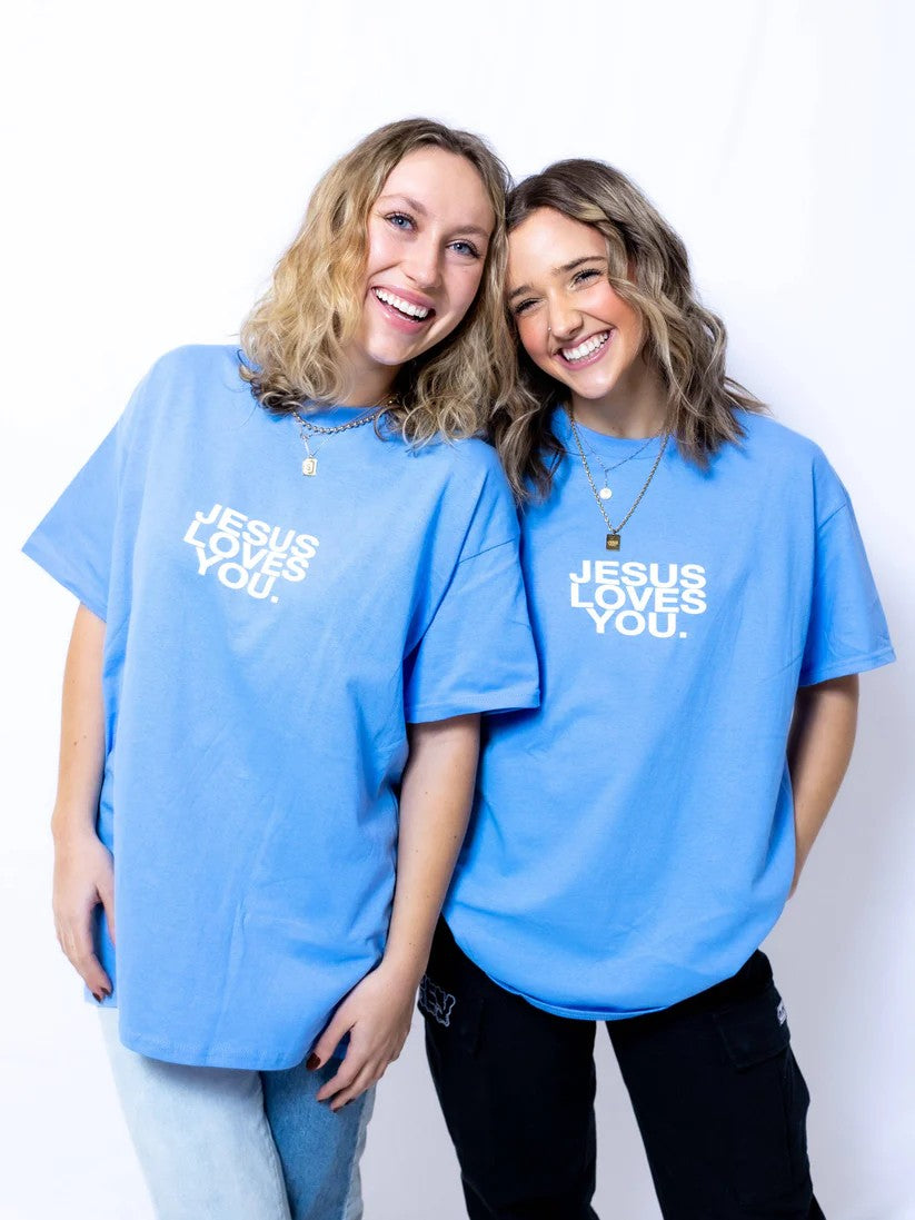 "Jesus Loves You" University Blue T-Shirt