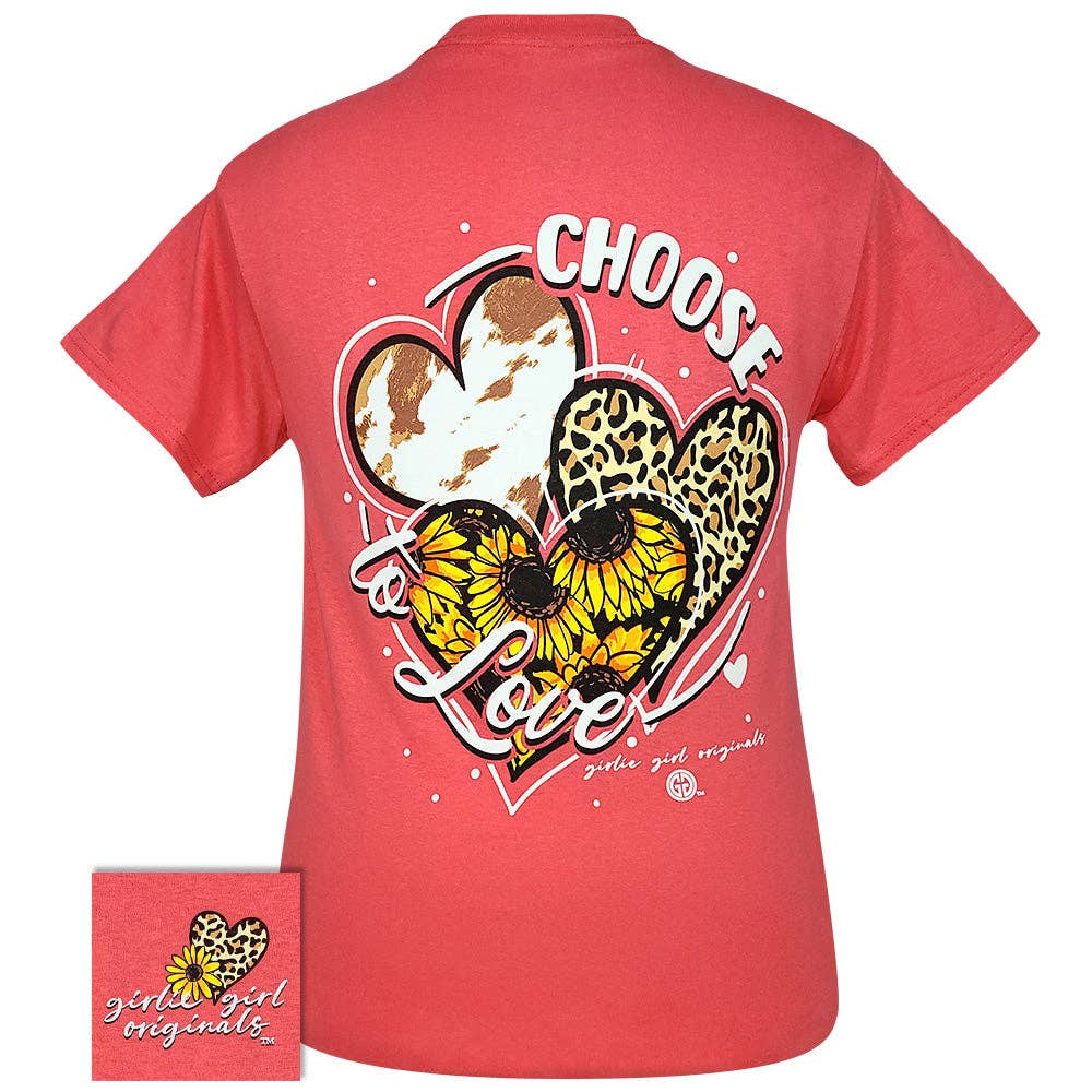 Choose to Love T-Shirt - Coral