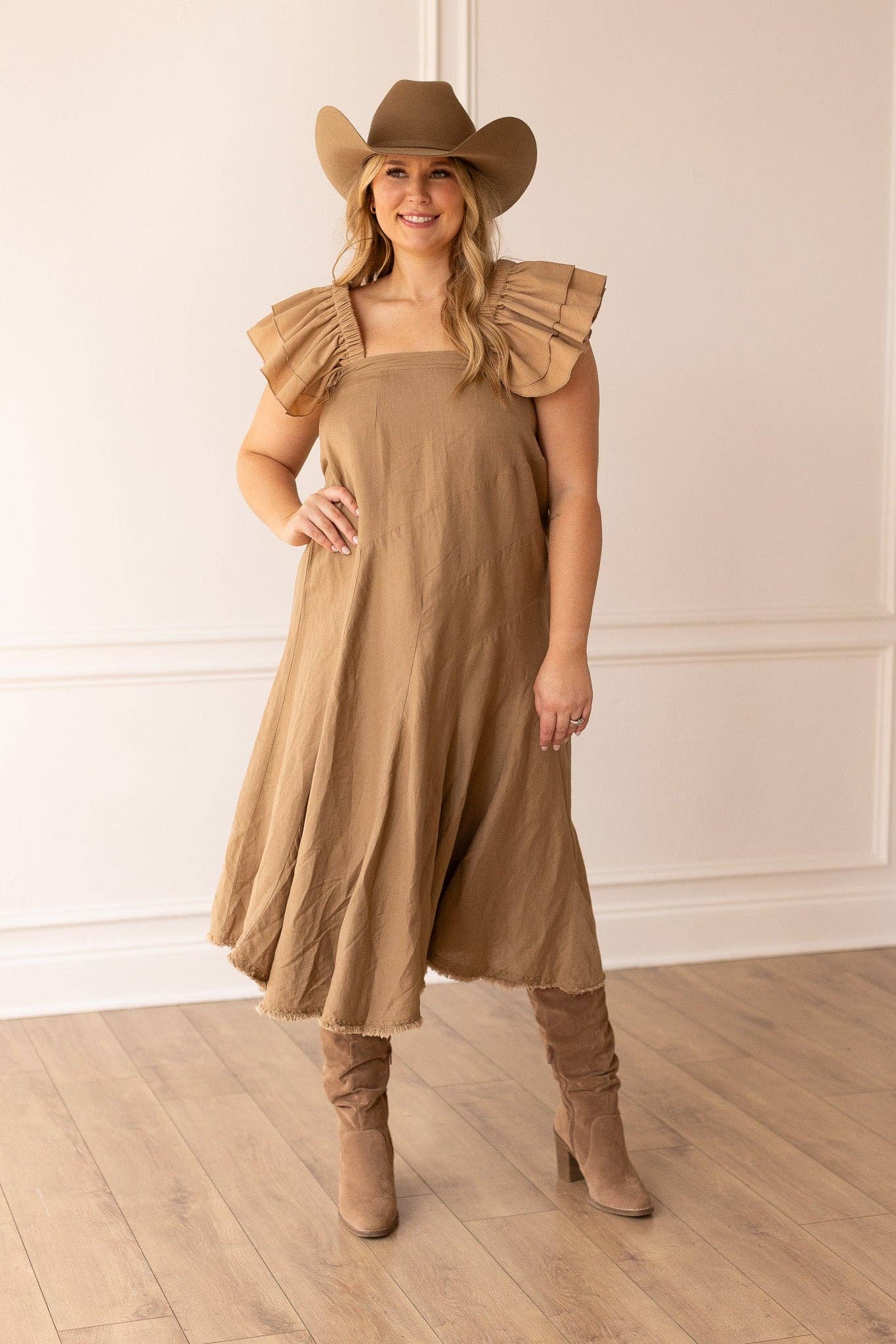 The Stella Linen Versi Dress / Skirt:  Beige