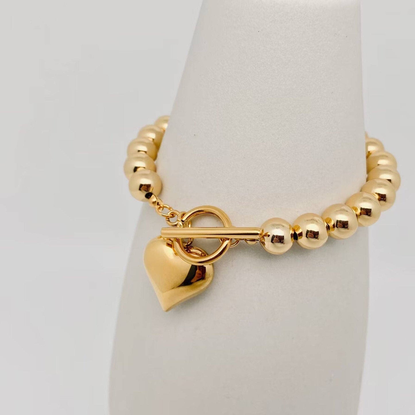 Heart Charm Chain Bracelet