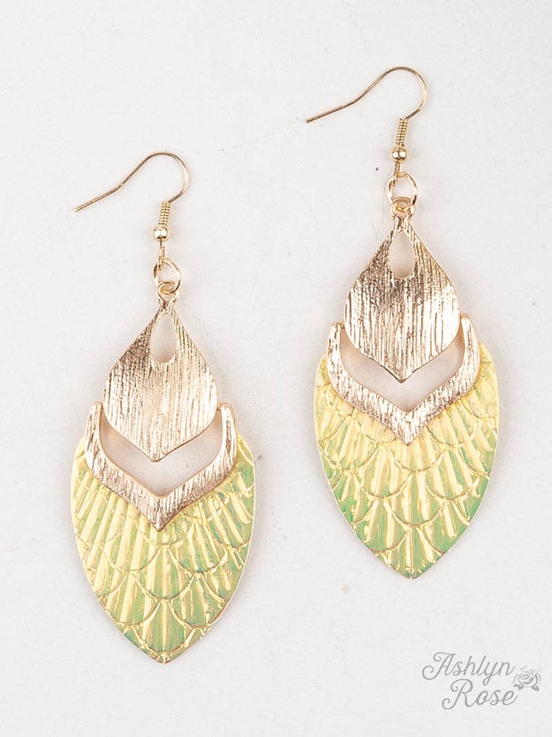 Swim Away with Me Metallic Drop Earrings