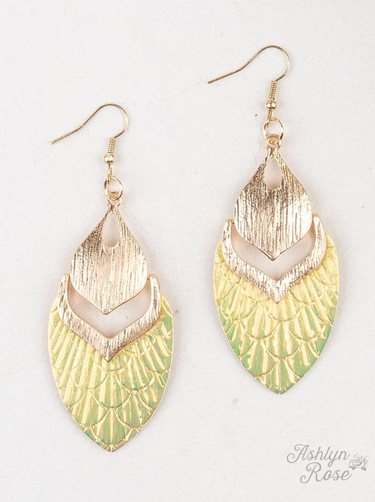 Swim Away with Me Metallic Drop Earrings