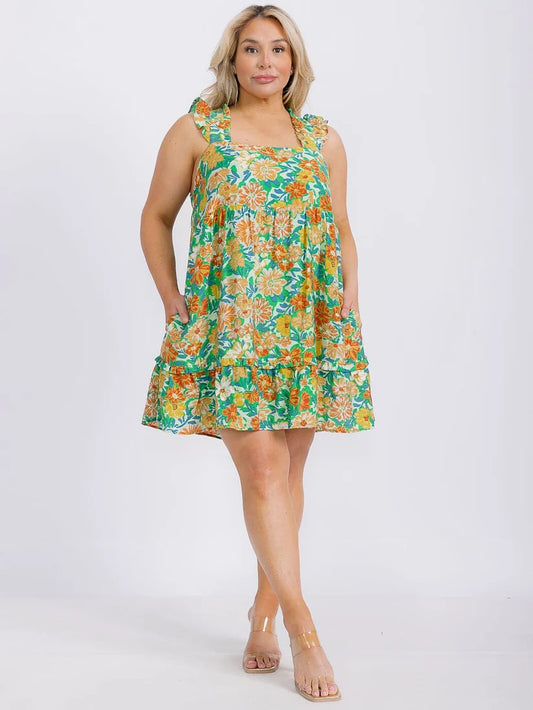 COMING SOON: Floral Mini Dress - Plus Size
