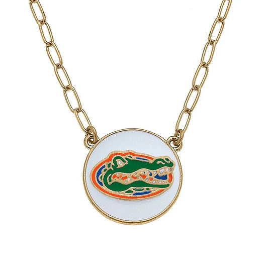 Florida Gators Enamel Disc Pendant Necklace