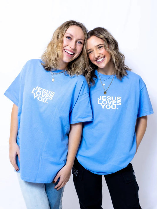 "Jesus Loves You" University Blue T-Shirt