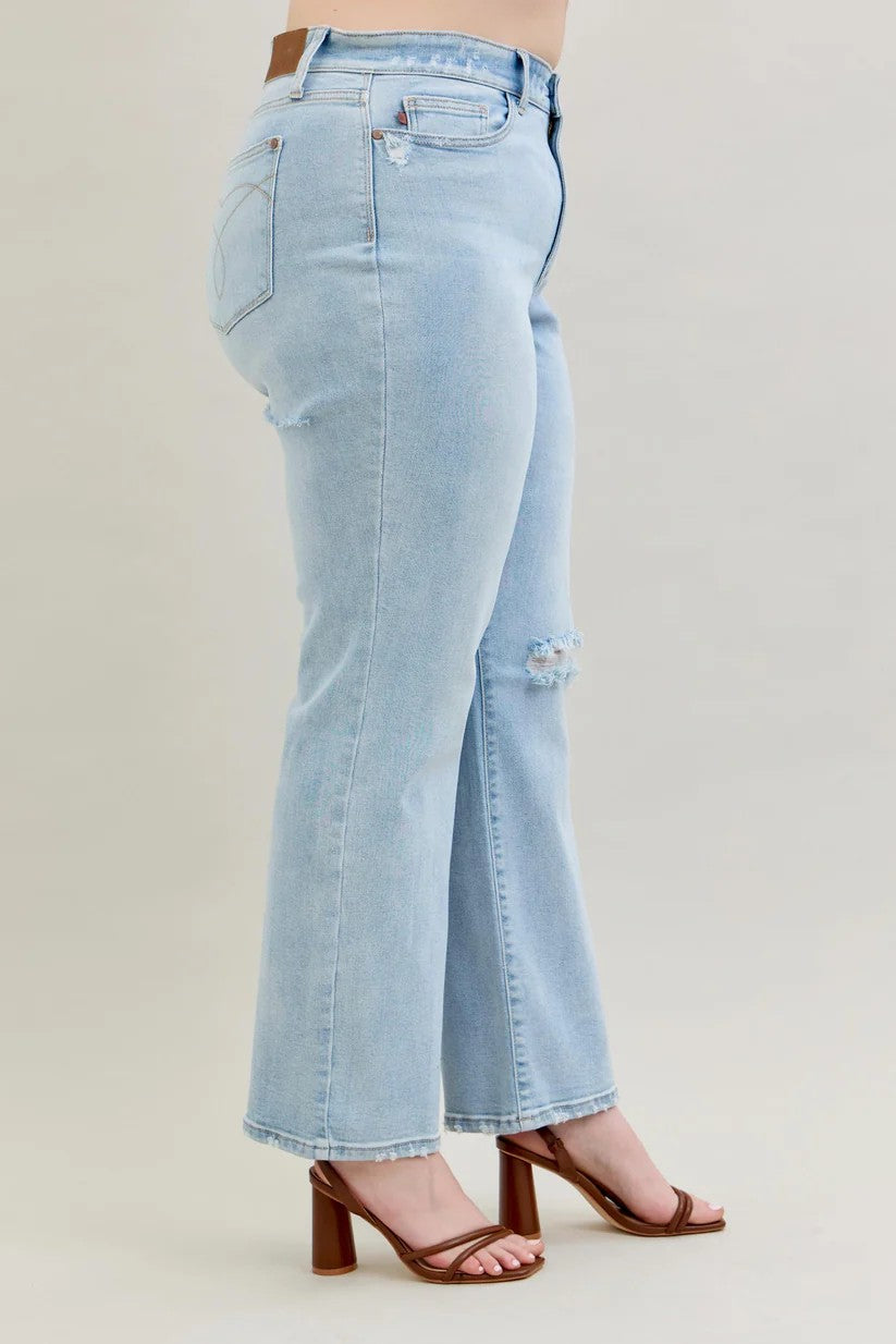 COMING SOON: Judy Blue Back Pocket Cutout 90's Straight Leg Jeans (Plus)