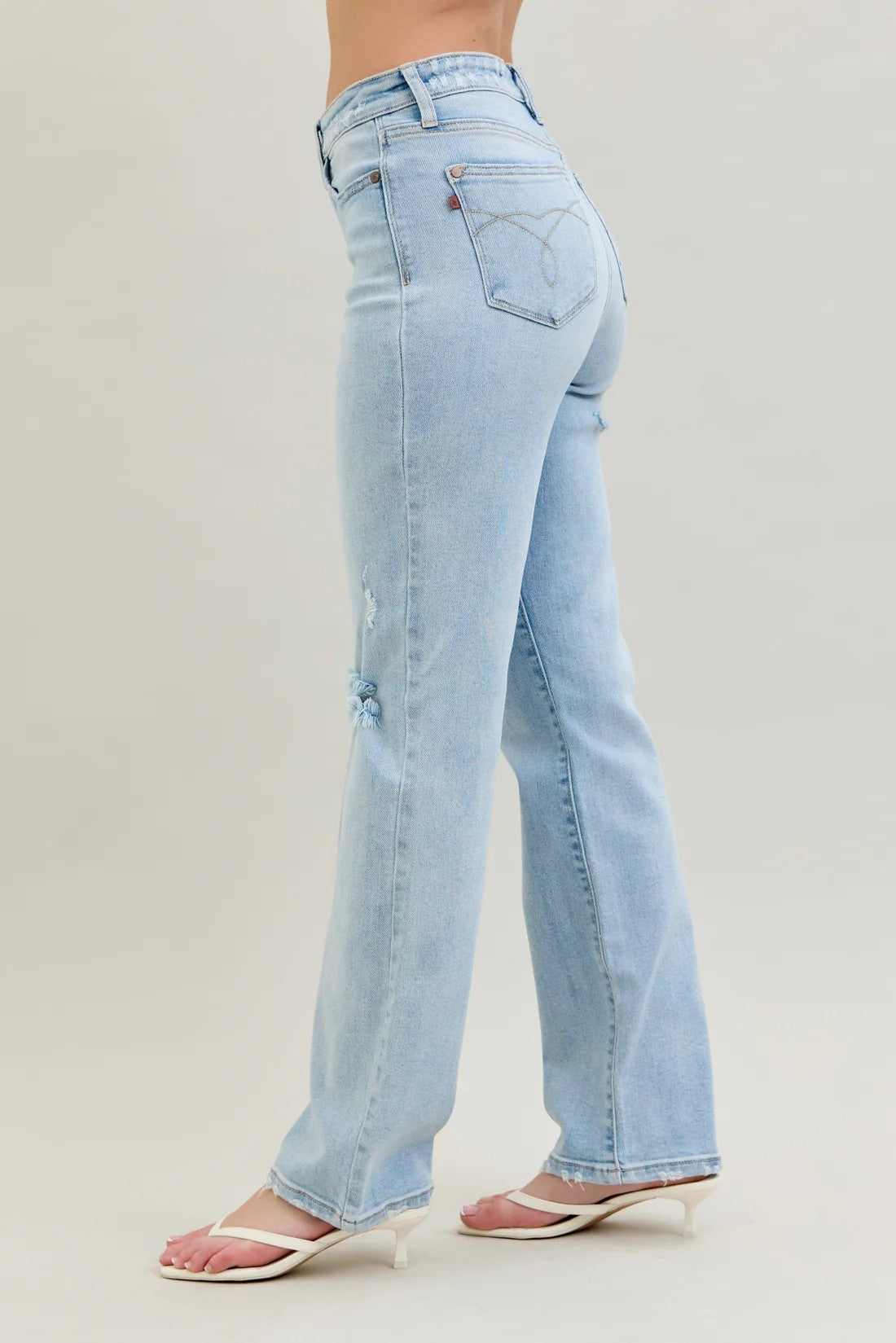 COMING SOON: Judy Blue Back Pocket Cutout 90's Straight Leg Jeans (Regular)