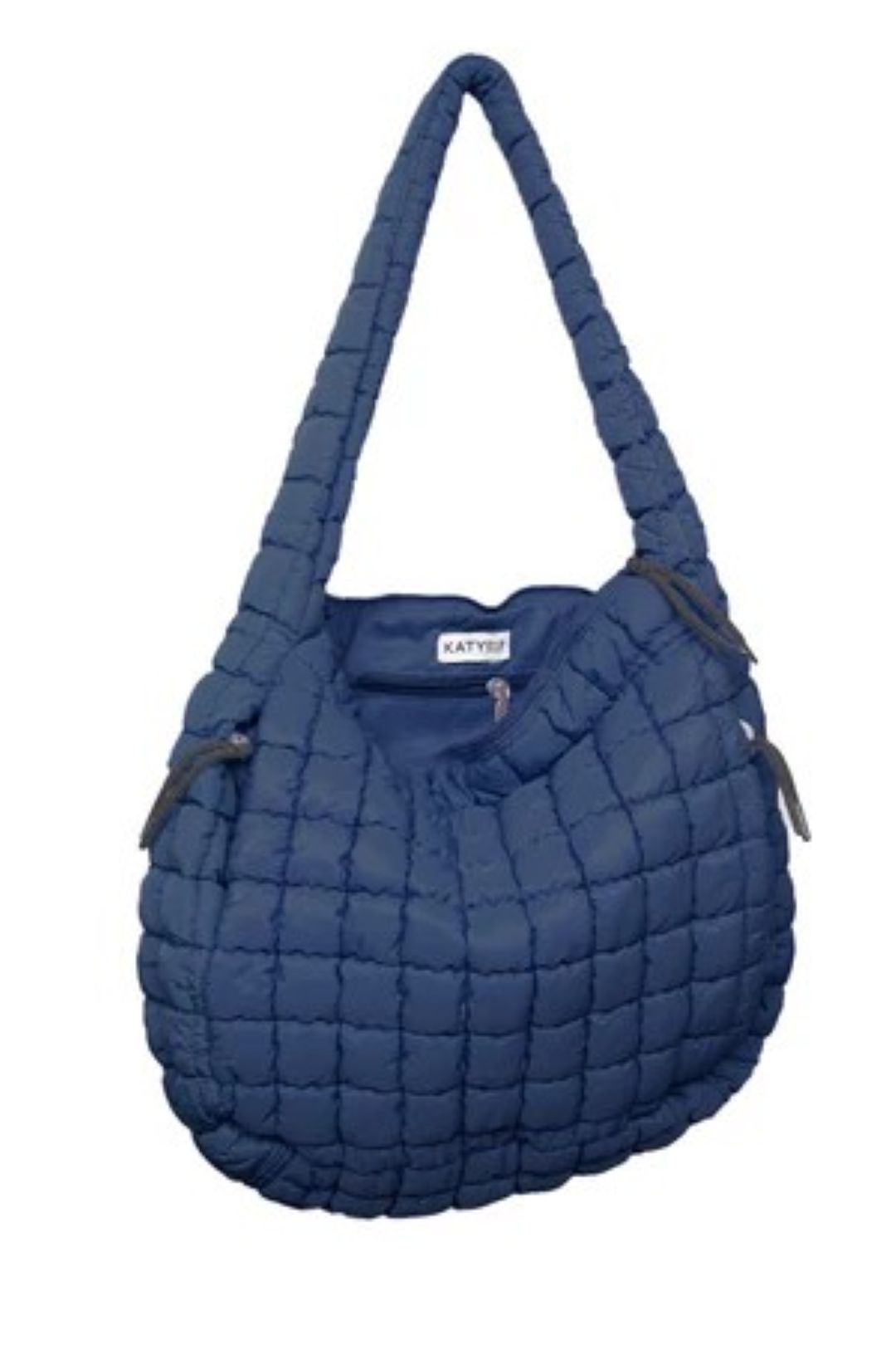 Katydid Oversized Quilted Hobo Tote Bag:  Navy