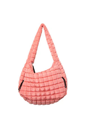 Katydid Puffer Tote Bag:  Coral