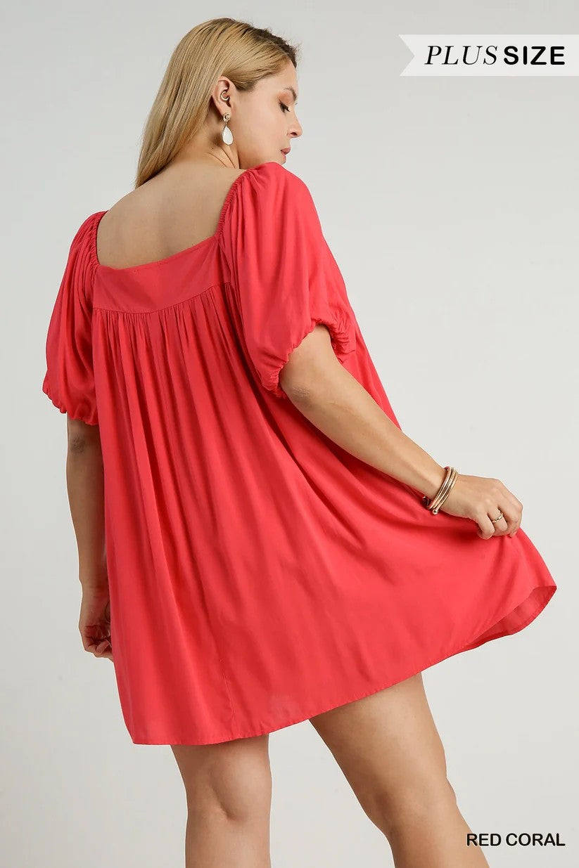 COMING SOON: Squared Neckline Mini Dress