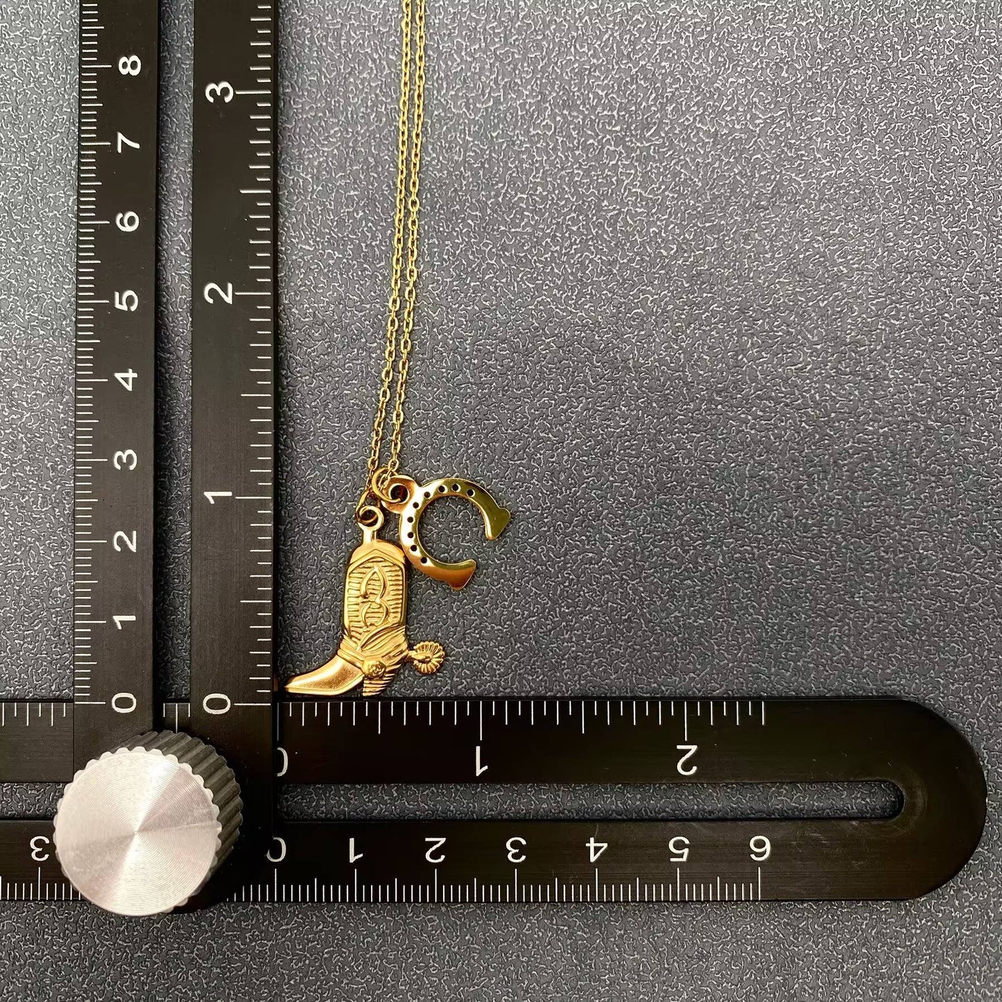 Western Boots & Horseshoe Necklace