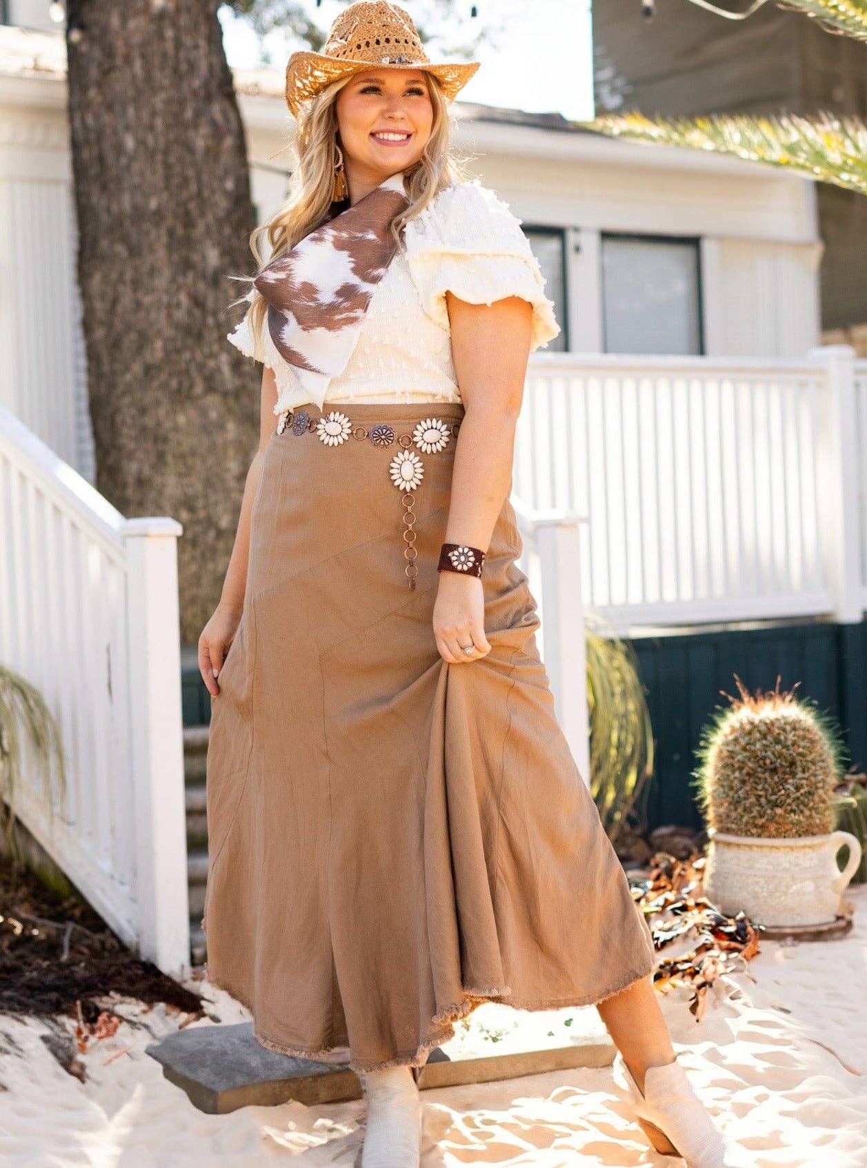 The Stella Linen Versi Dress / Skirt:  Beige