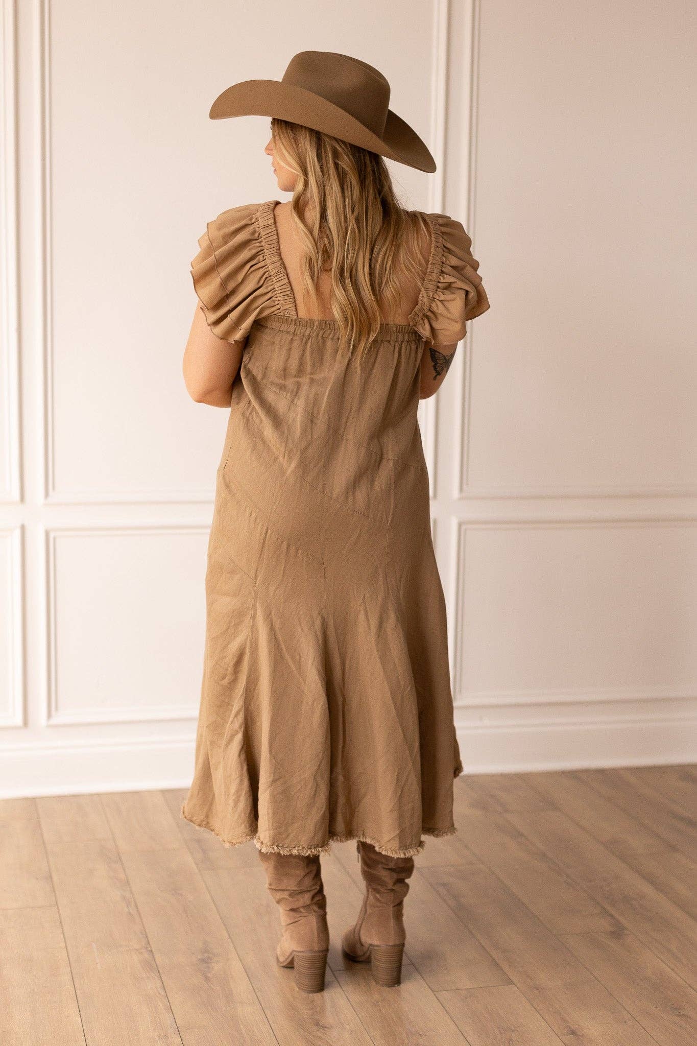 The Stella Linen Versi Dress / Skirt:  Beige